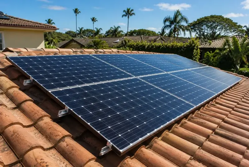Installation de panneaux solaires à la Bastide